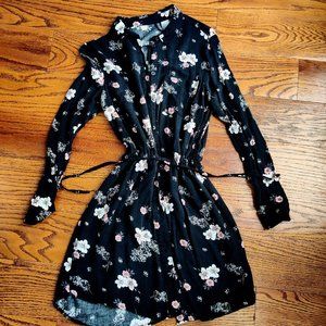 Divided H&M Floral Black Dress